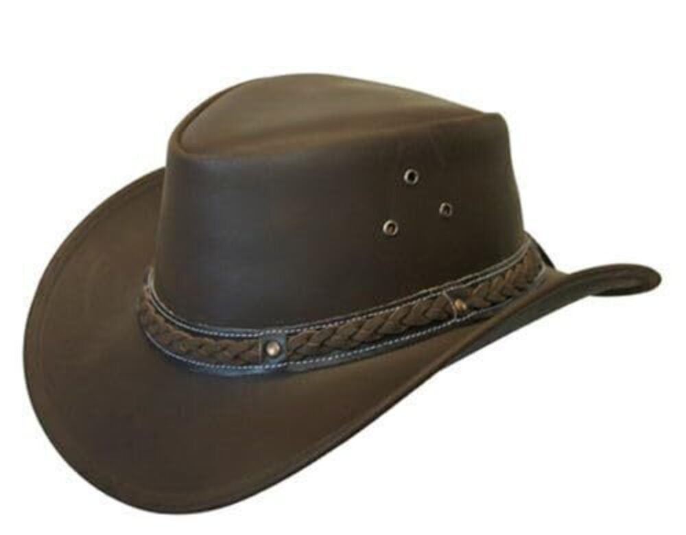 9616 Australian Brown Western Style Cowboy Outback Real Leather Aussie Bush
